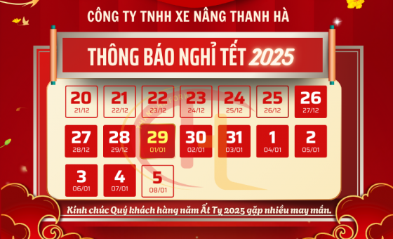 THÔNG BÁO LỊCH NGHỈ TẾT NGUYÊN ĐÁN 2025