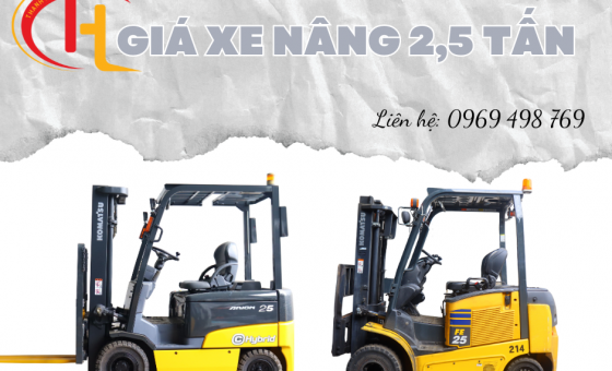 Giá xe nâng hàng 2,5 tấn cũ