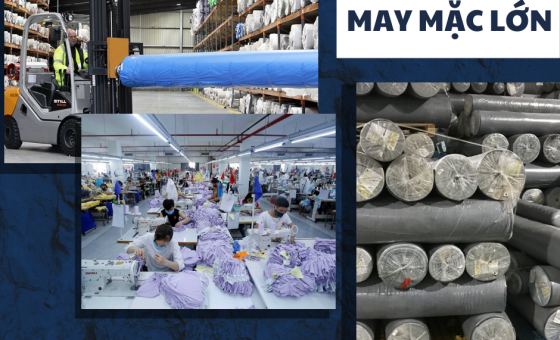 Top những công ty may mặc lớn ở Tp Hồ Chí Minh và vai trò của xe nâng trong ngành may mặc