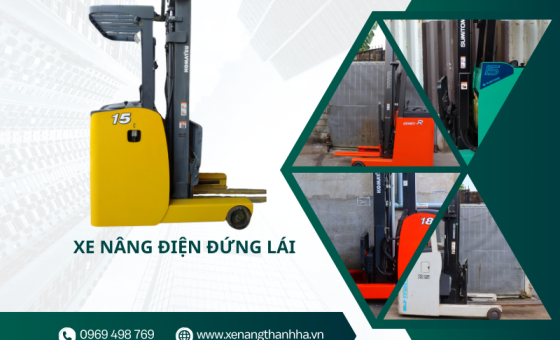 XE NÂNG ĐIỆN ĐỨNG LÁI NHẬP BÃI GIÁ TỐT 1.5-2 TẤN