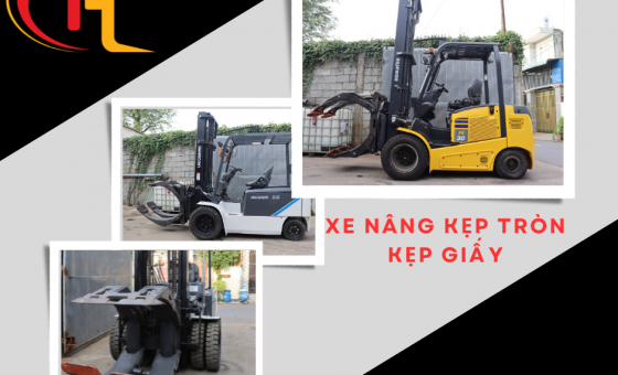 Xe nâng kẹp cuộn giấy – xe nâng kẹp tròn ứng dụng trong ngành công nghiệp