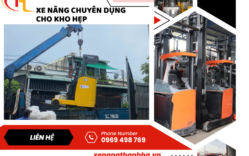 Xe nâng chuyên dụng cho kho hẹp: Giải pháp Reach Truck tối ưu cho doanh nghiệp hiện đại
