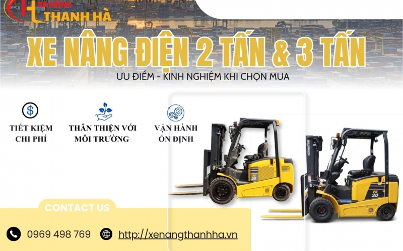 Xe Nâng Điện 2 Tấn & 3 Tấn 