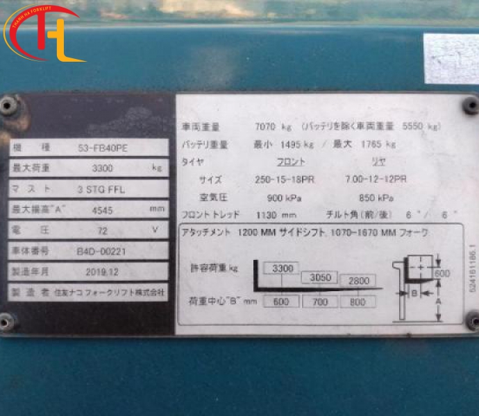 Xe nâng điện 3 tấn SUMITOMO 53-FB40PE