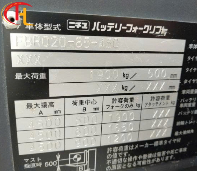 XE NÂNG ĐIỆN ĐỨNG LÁI NICHIYU PLATTER 2.0 TẤN