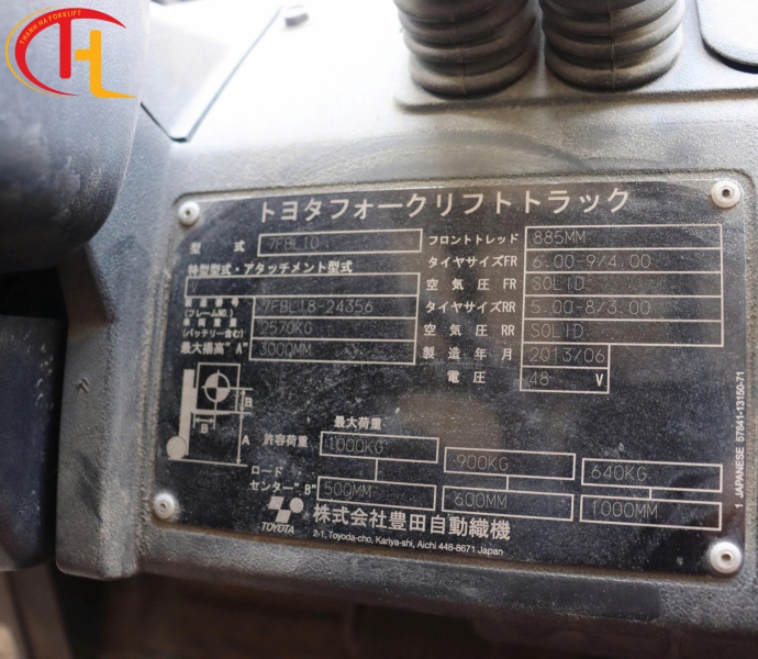 Xe nâng điện toyota 1 tấn - Chính hãng