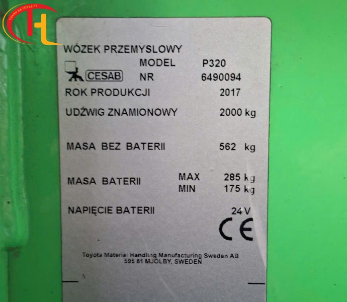 XE NÂNG ĐIỆN 2 TẤN CESAB P320 