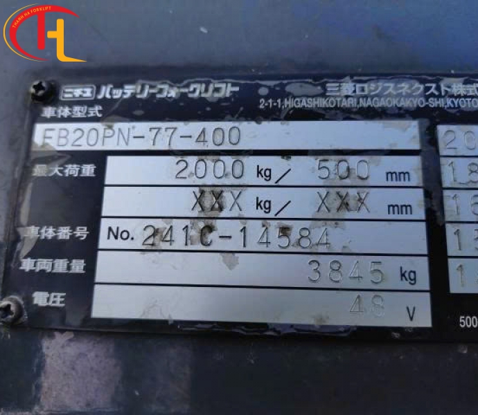 Xe nâng điện 2 tấn - Mitsubishi  FB20PN-77-400 